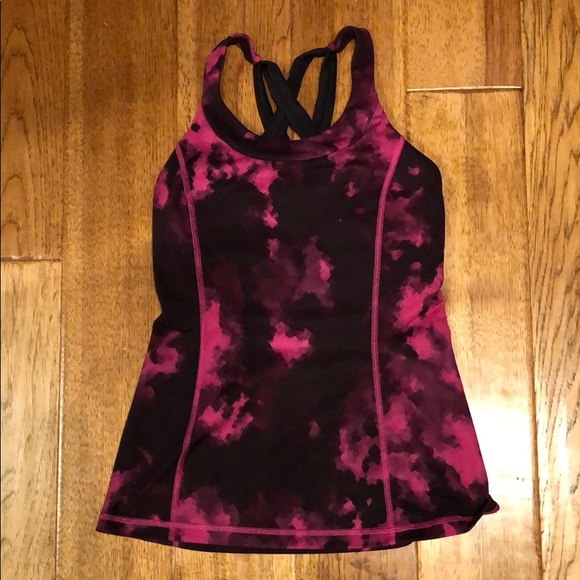 lululemon athletica Tops - LULULEMON OPEN HEART TANK WITH BUILT IN BRA